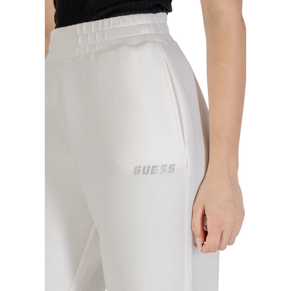 Guess Active Cremefarbene Viskose-Jogginghose Workout-Hose