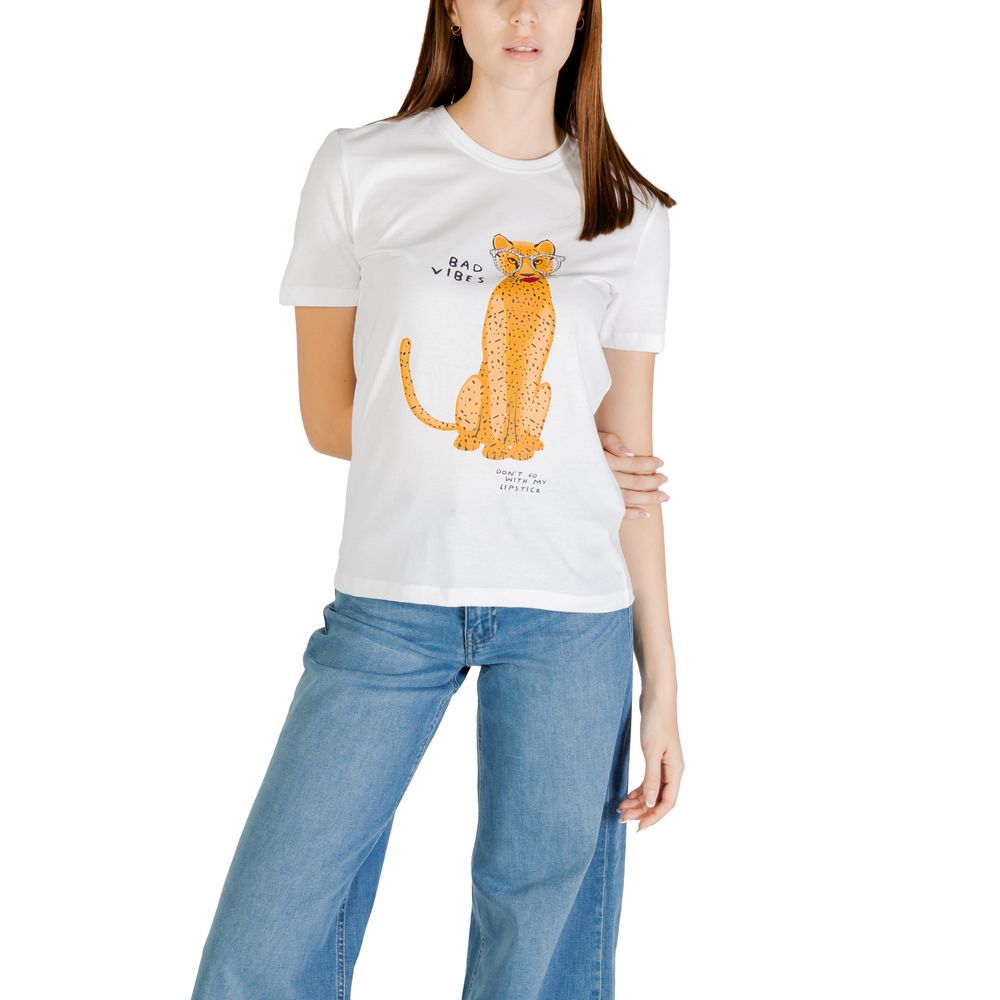 Only Weißes T-Shirt aus Bio-Baumwolle