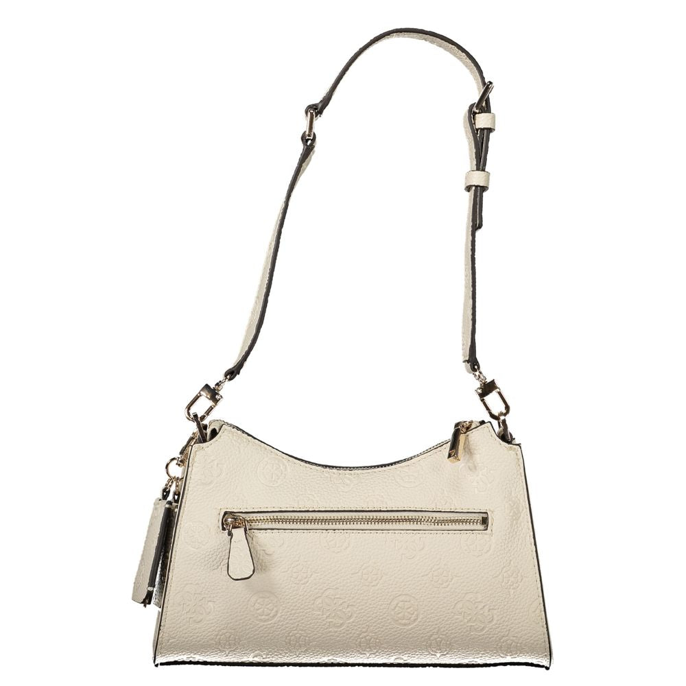 Guess Jeans Beige Polyethylen Frauen Handtasche