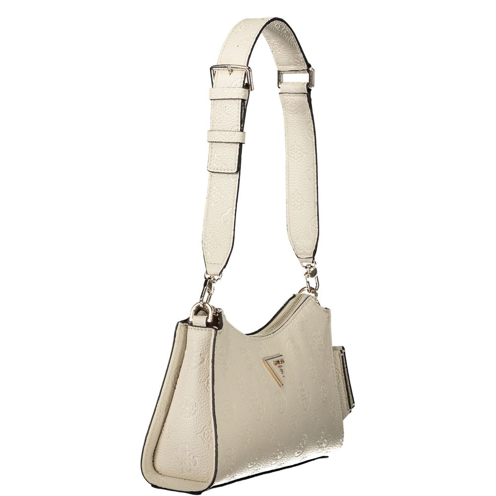 Guess Jeans Beige Polyethylen Frauen Handtasche