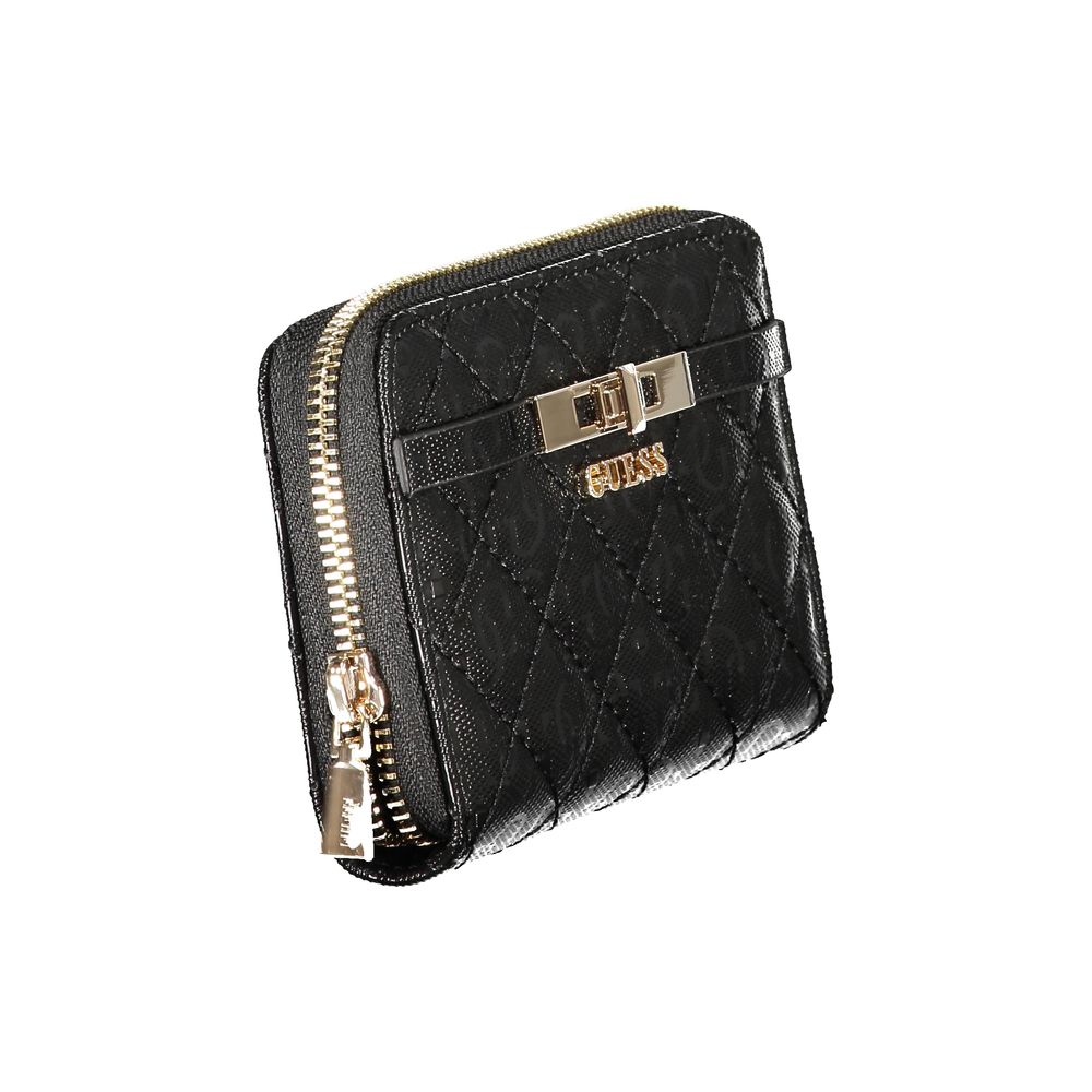 Guess Jeans Schwarzes Polyethylen Portemonnaie für Frauen