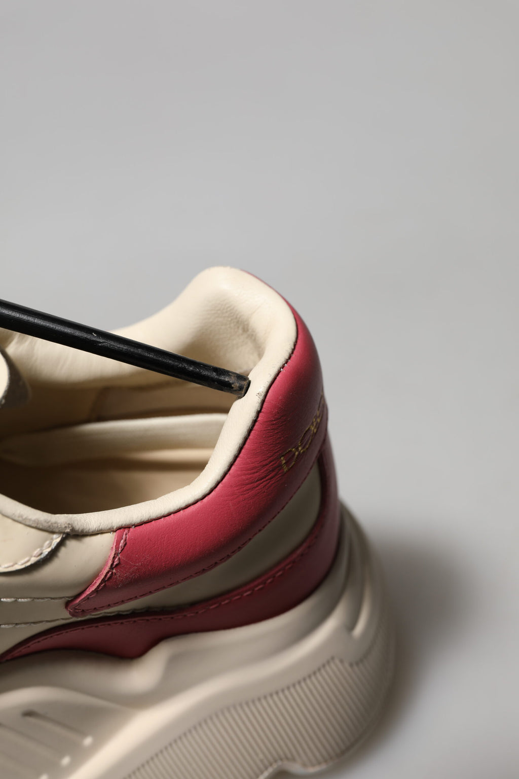 Dolce & Gabbana Weiß Rosa Leder Daymaster Turnschuhe Schuhe