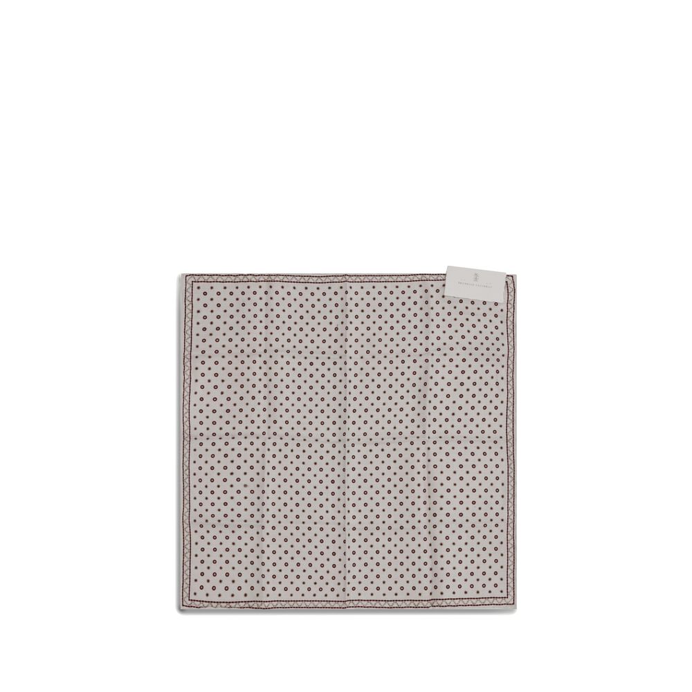 Brunello Cucinelli Polka Dot Einstecktuch aus Seide