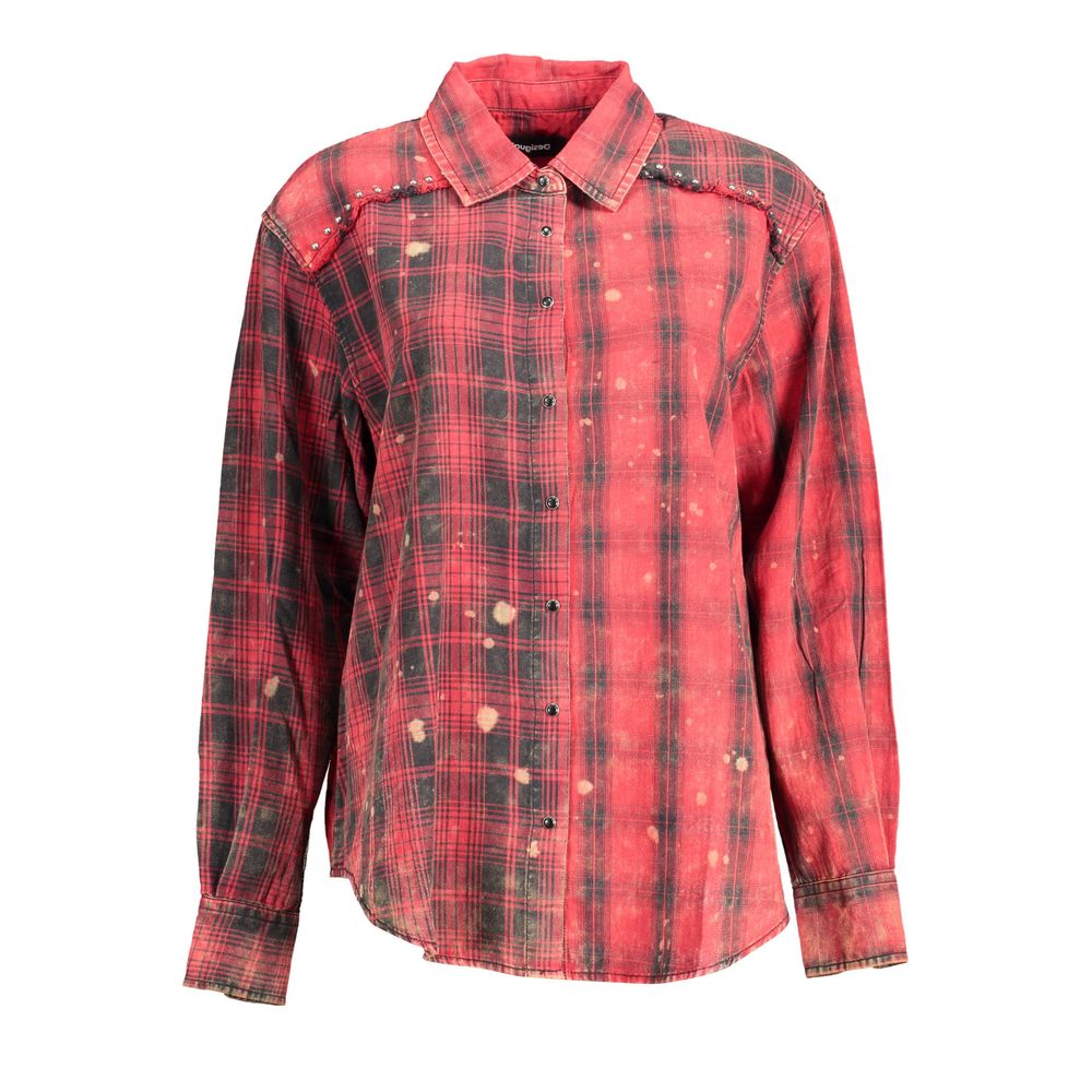 Desigual Rotes Baumwollhemd