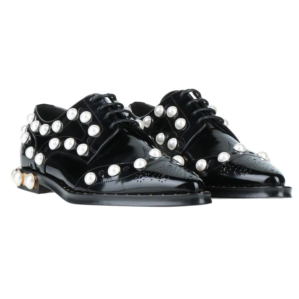 Dolce & Gabbana Schwarze Leder Oxfords und Derby