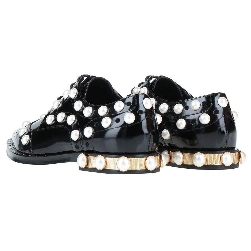Dolce & Gabbana Schwarze Leder Oxfords und Derby