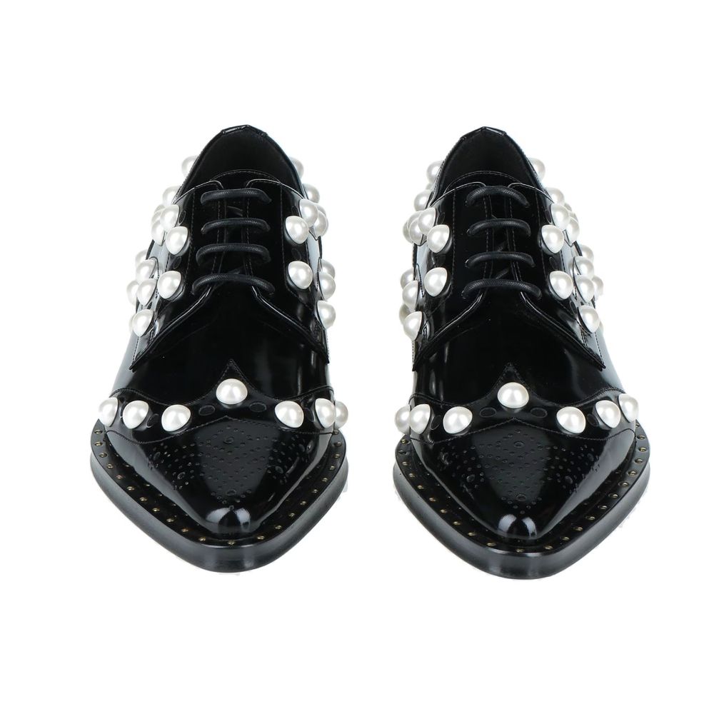 Dolce & Gabbana Schwarze Leder Oxfords und Derby