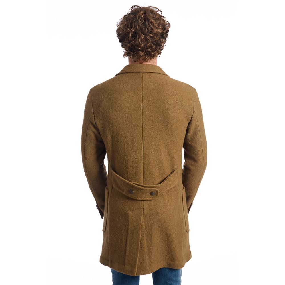 Roberto Pepe Luxury Braune Wolljacke für Herren