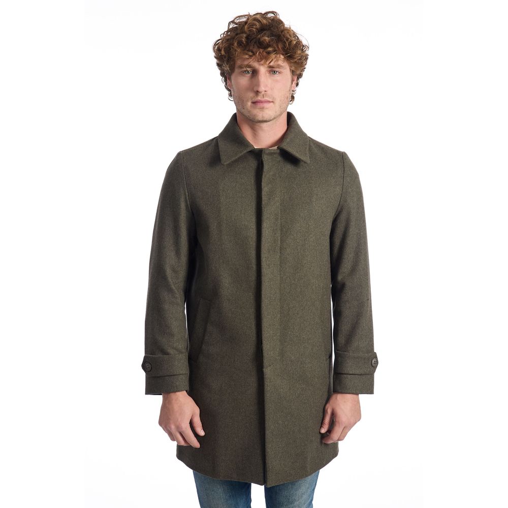 Roberto Pepe Luxury Grüne Wolljacke für Herren