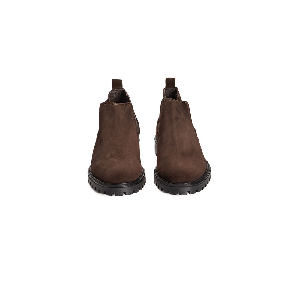 Roberto Pepe Luxury Braune Herren-Stiefeletten aus Kalbsleder