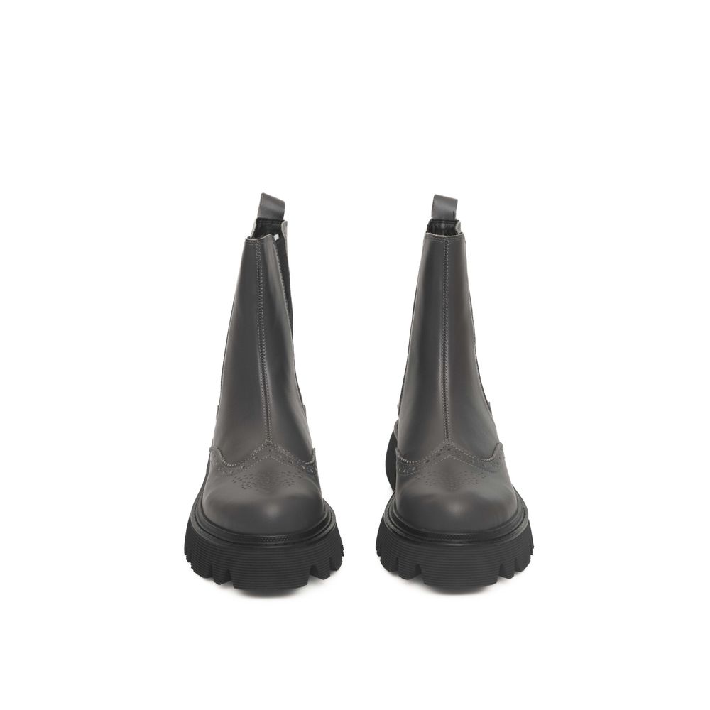 Cerruti 1881 Stiefel aus grauem Rindsleder
