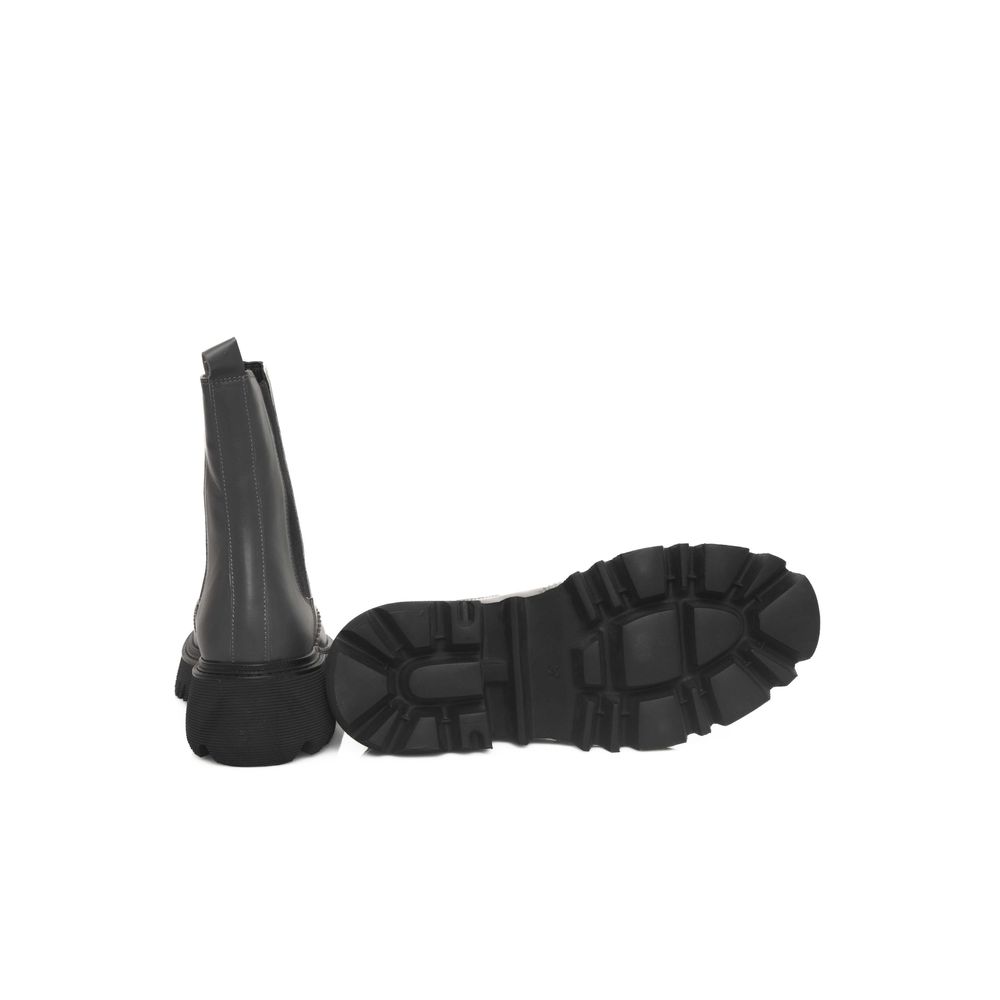 Cerruti 1881 Stiefel aus grauem Rindsleder