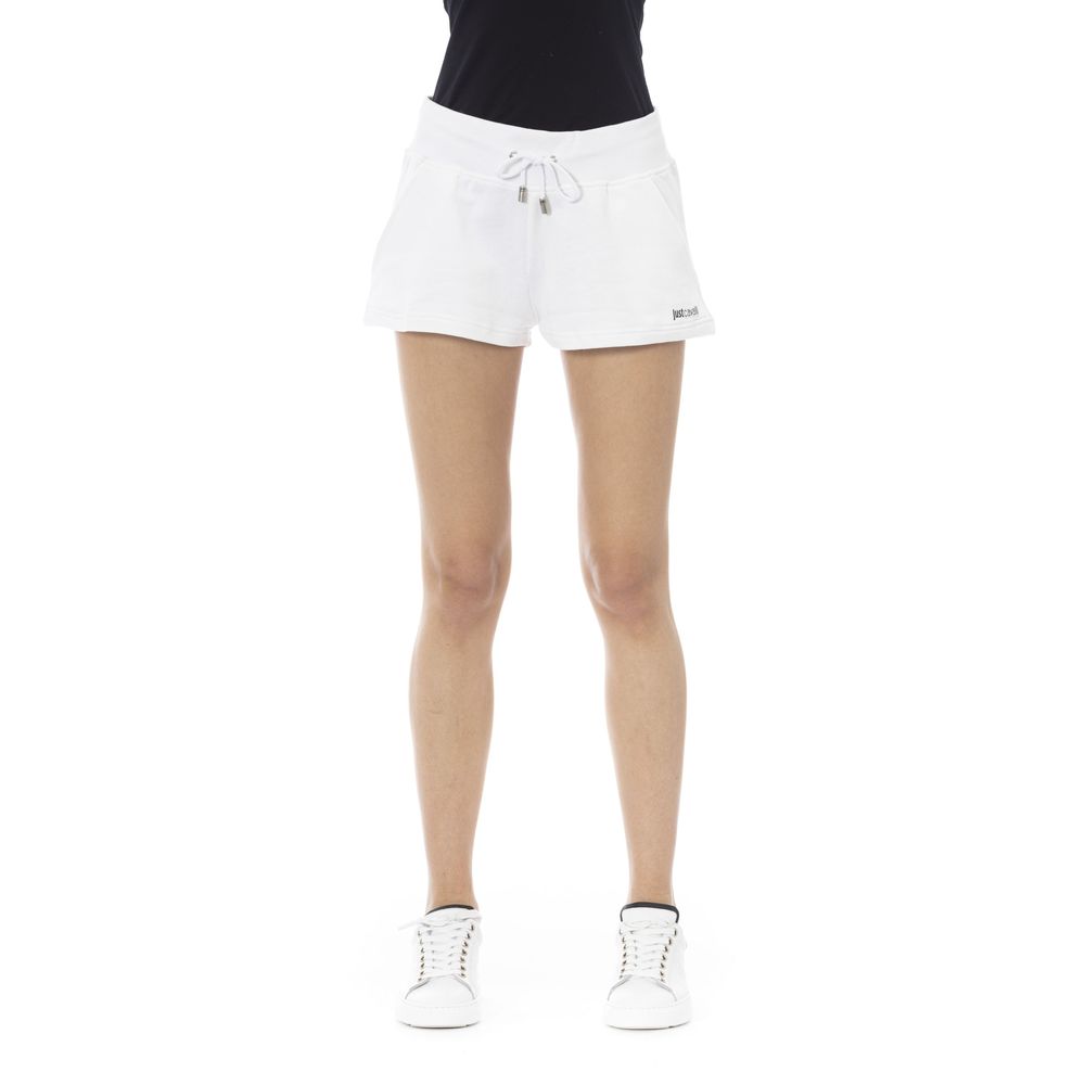 Just Cavalli Weiße Baumwollshorts