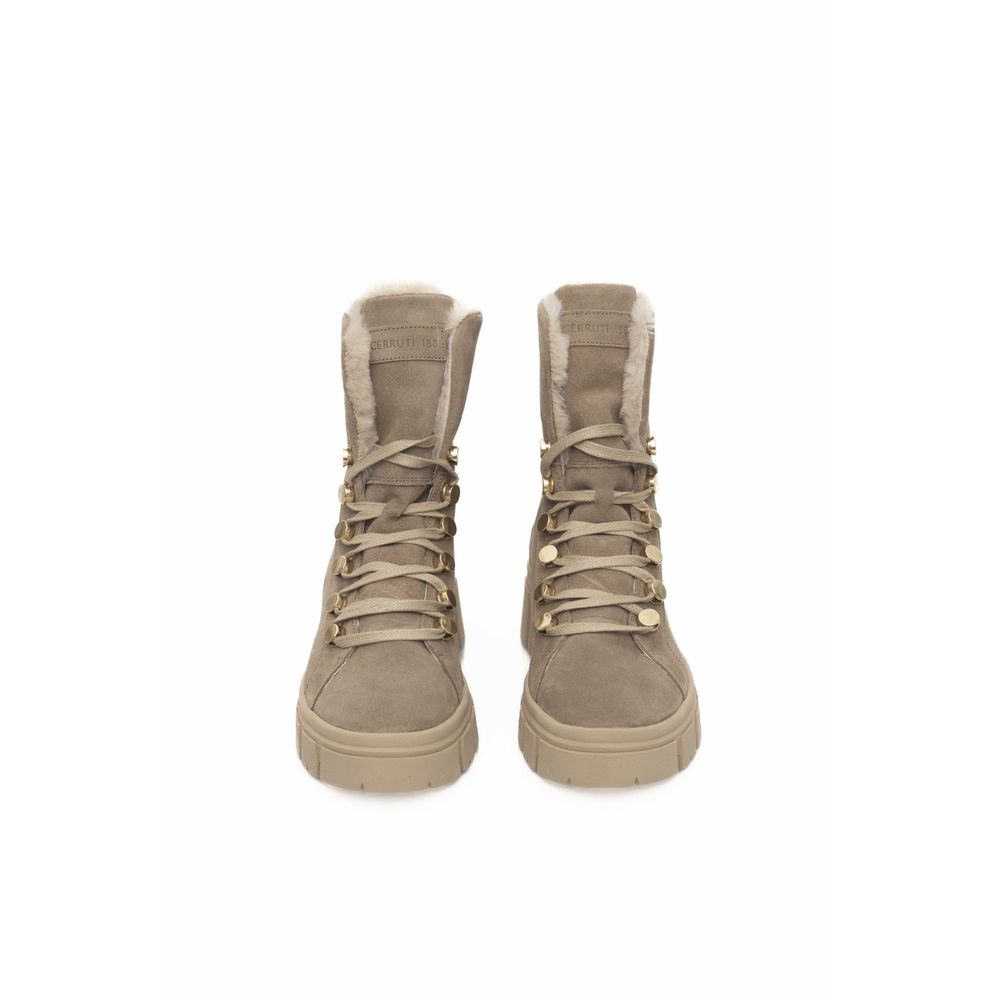 Cerruti 1881 Stiefel aus beigem Rindsleder