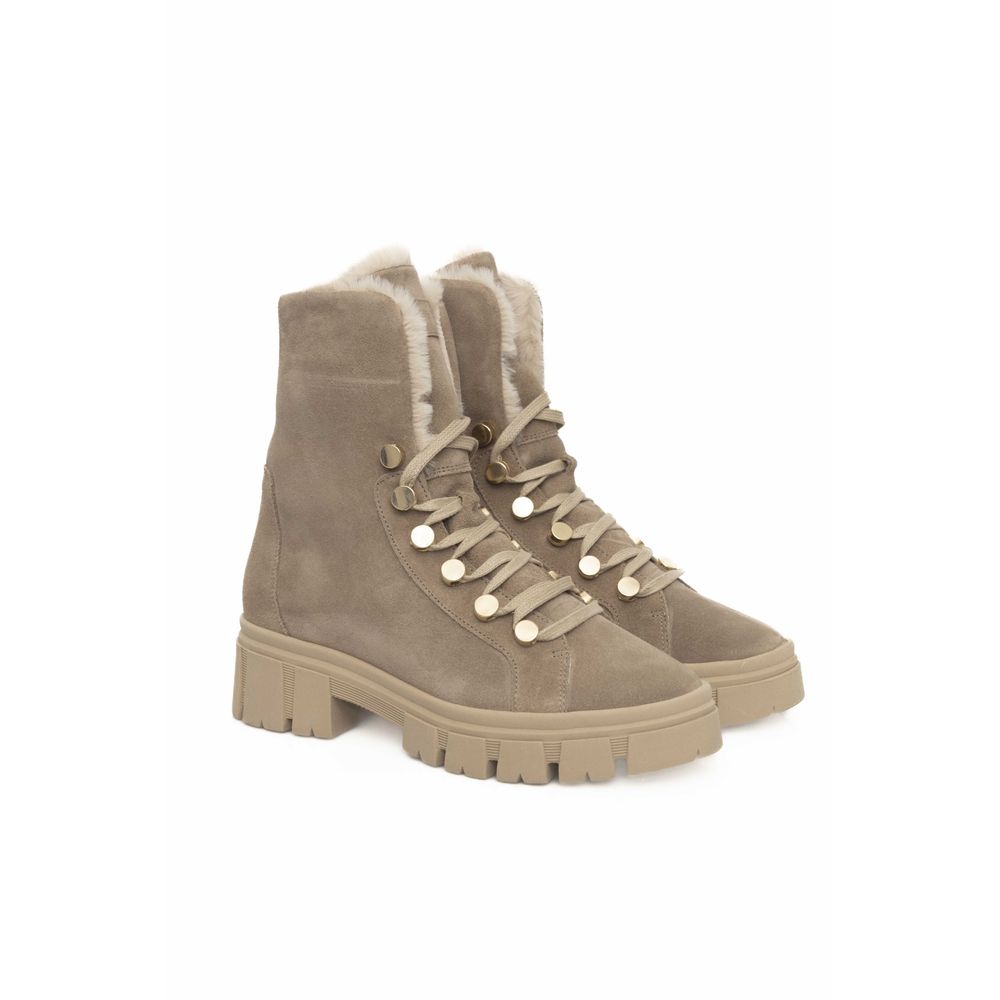 Cerruti 1881 Stiefel aus beigem Rindsleder