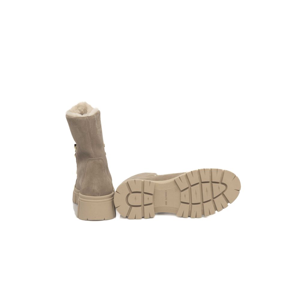 Cerruti 1881 Stiefel aus beigem Rindsleder