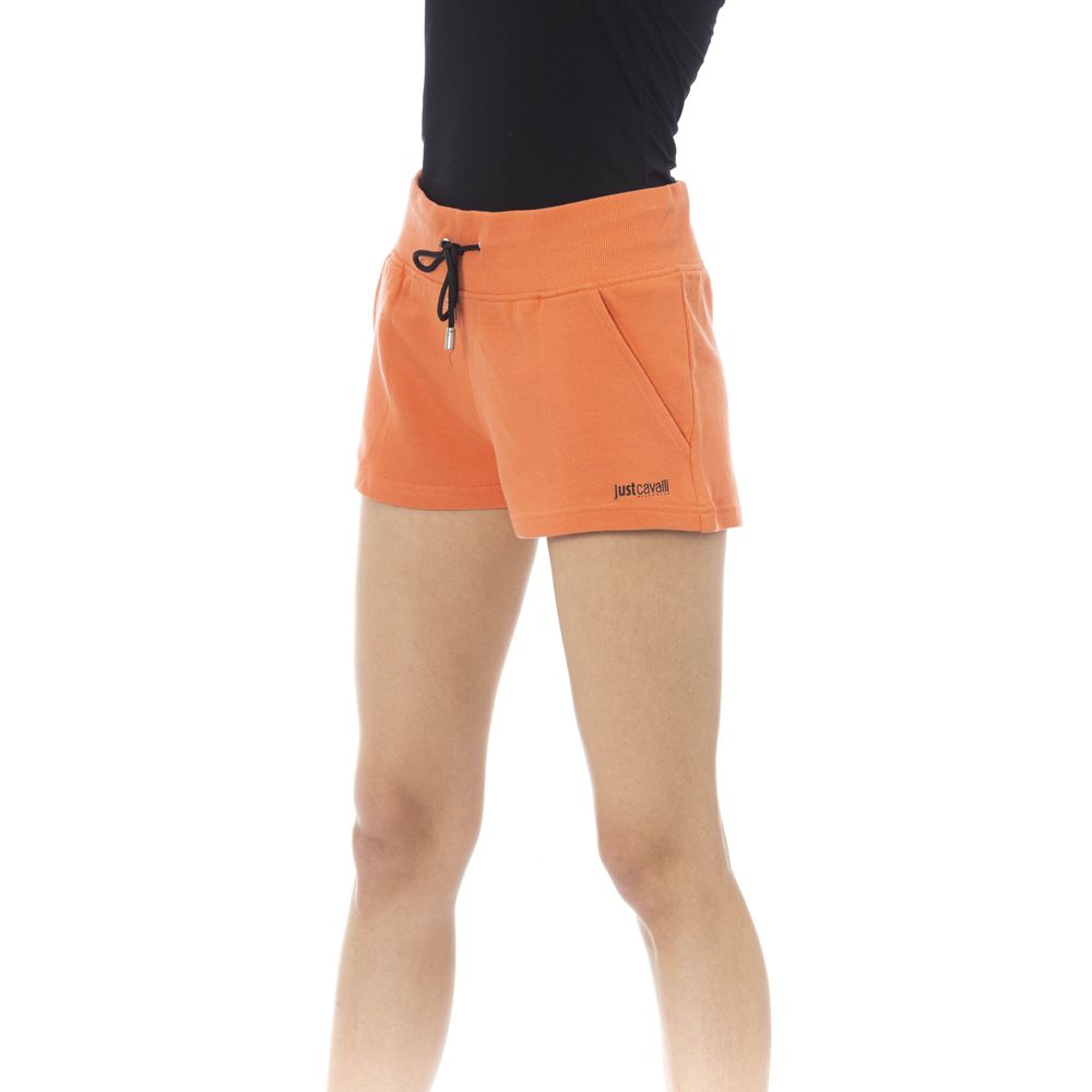 Just Cavalli Orangefarbene Baumwollshorts