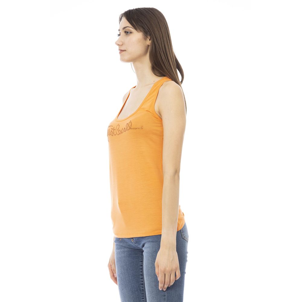 Just Cavalli Orangefarbenes Viskose-Top