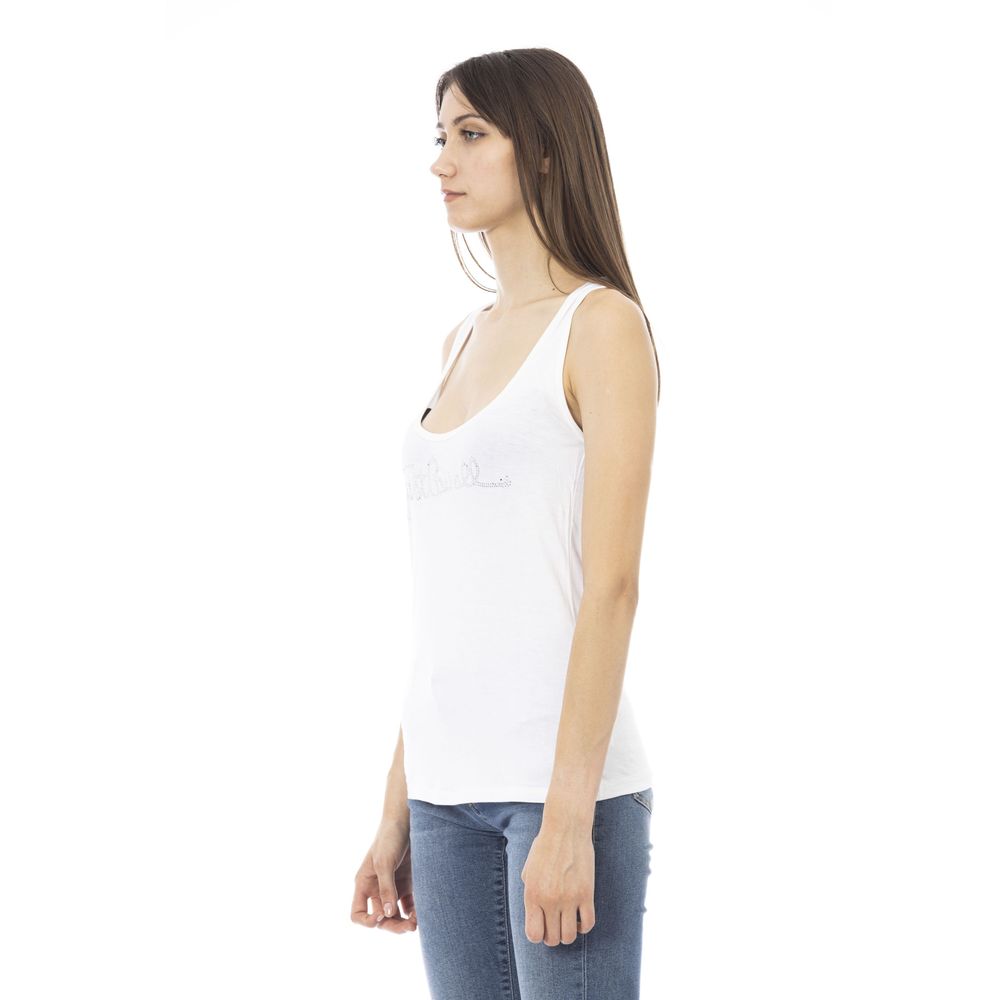 Just Cavalli Weißes Viskose-Tank-Top