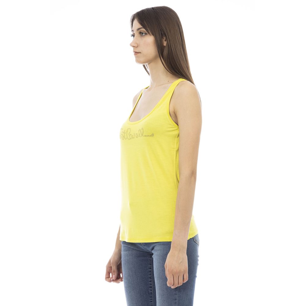 Just Cavalli Gelbes Viskose-Tank-Top