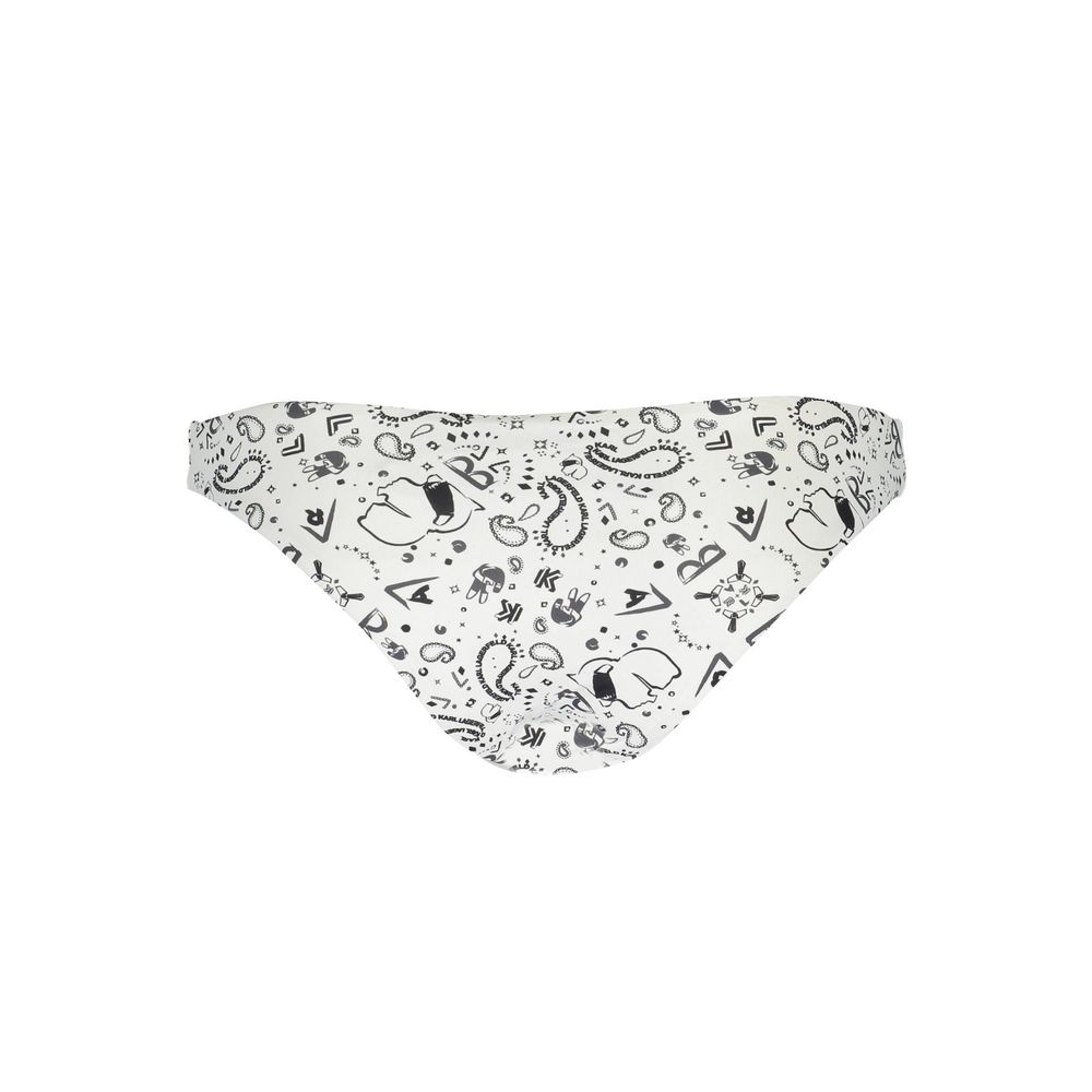 Karl Lagerfeld Weiße Elastan-Badebekleidung