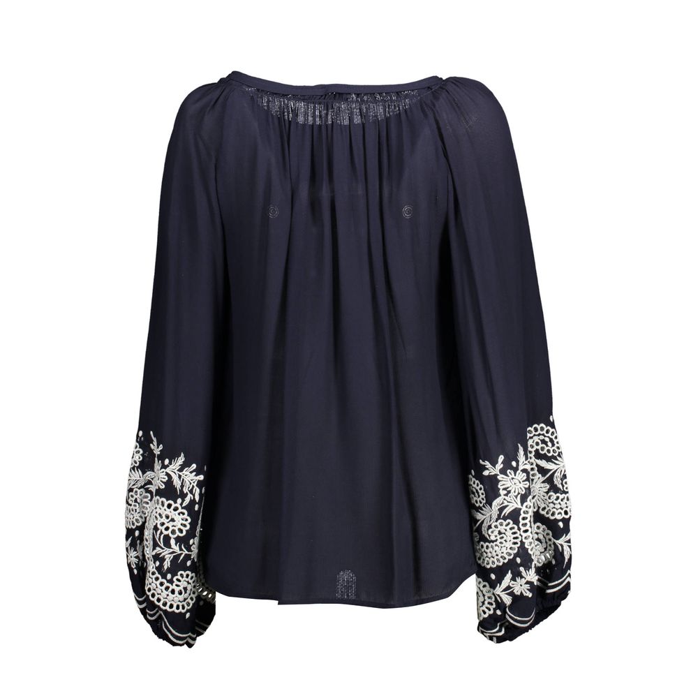 Kocca Blaues Viskose-Hemd