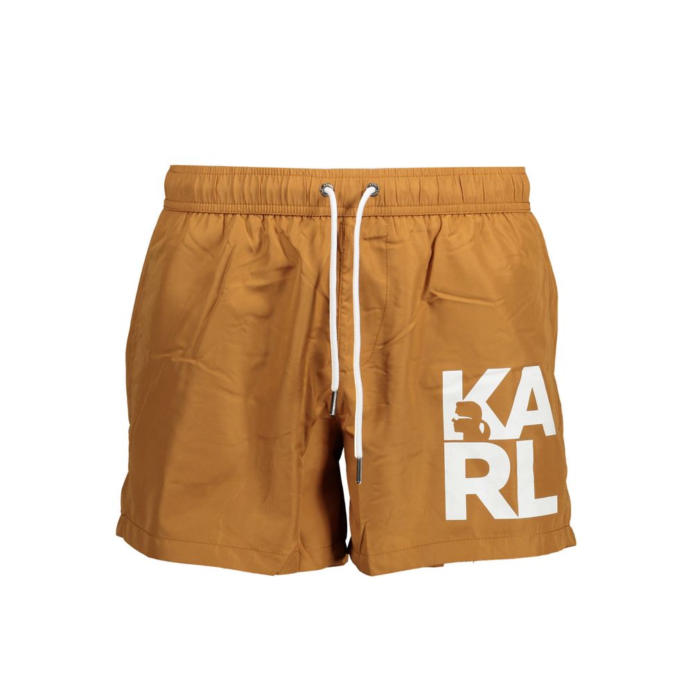 Karl Lagerfeld Braune Polyester-Badebekleidung