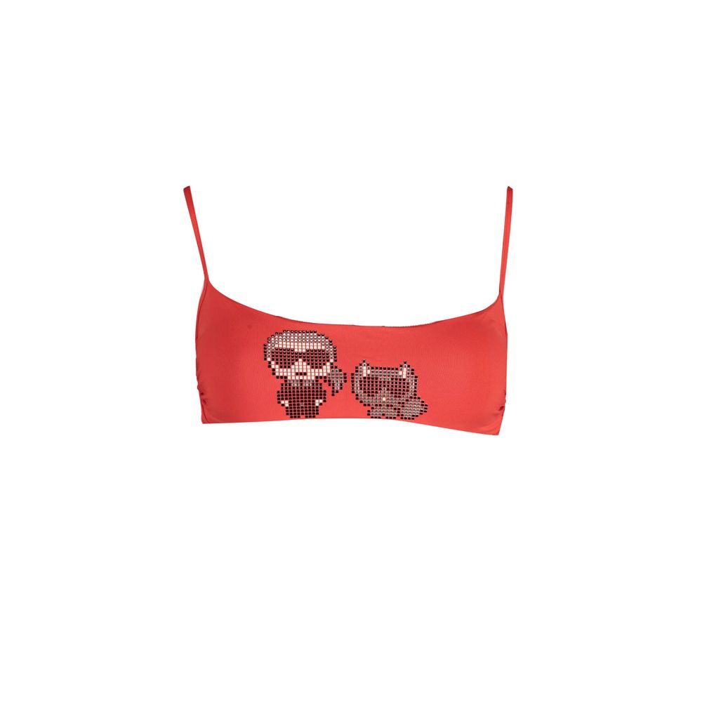 Karl Lagerfeld Rote Elastan-Badebekleidung