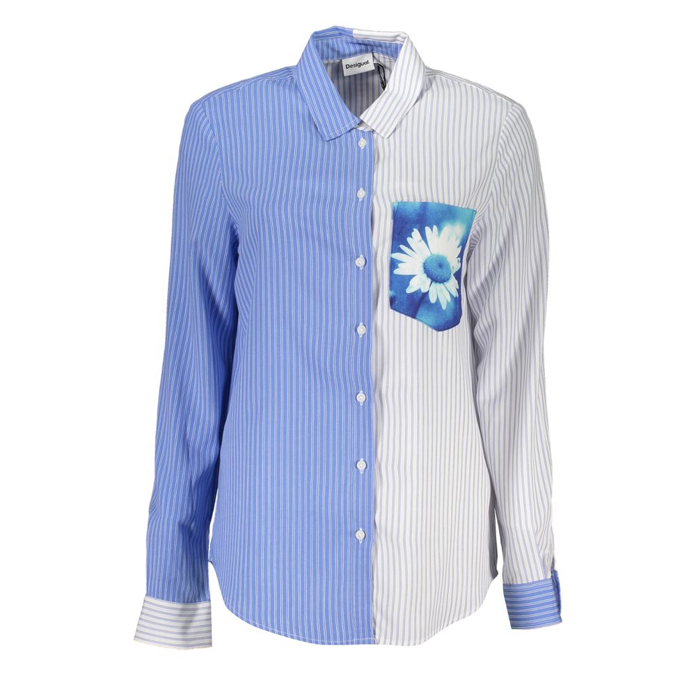 Desigual Blaues Viskose-Hemd