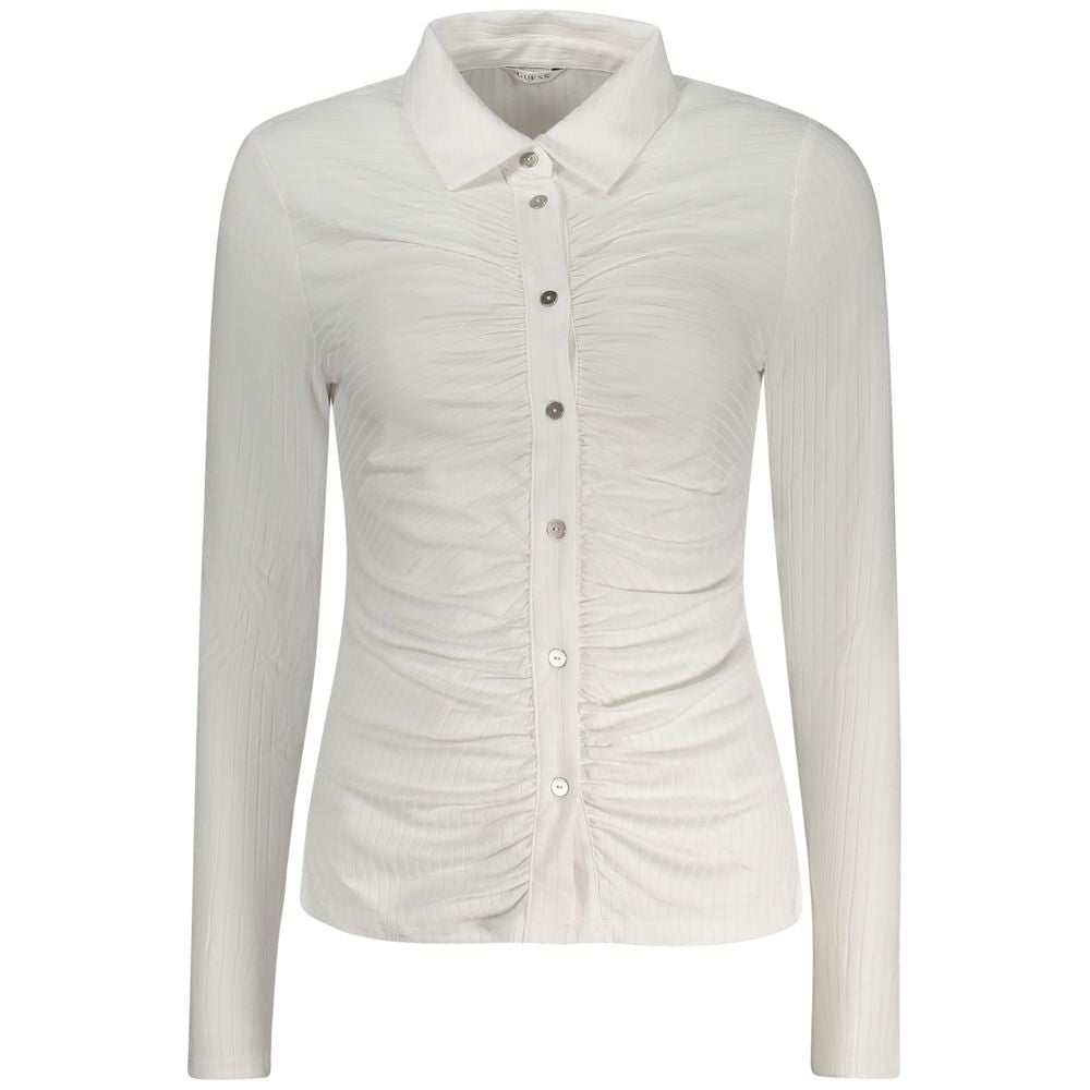 Guess Jeans Weißes Polyester-Hemd