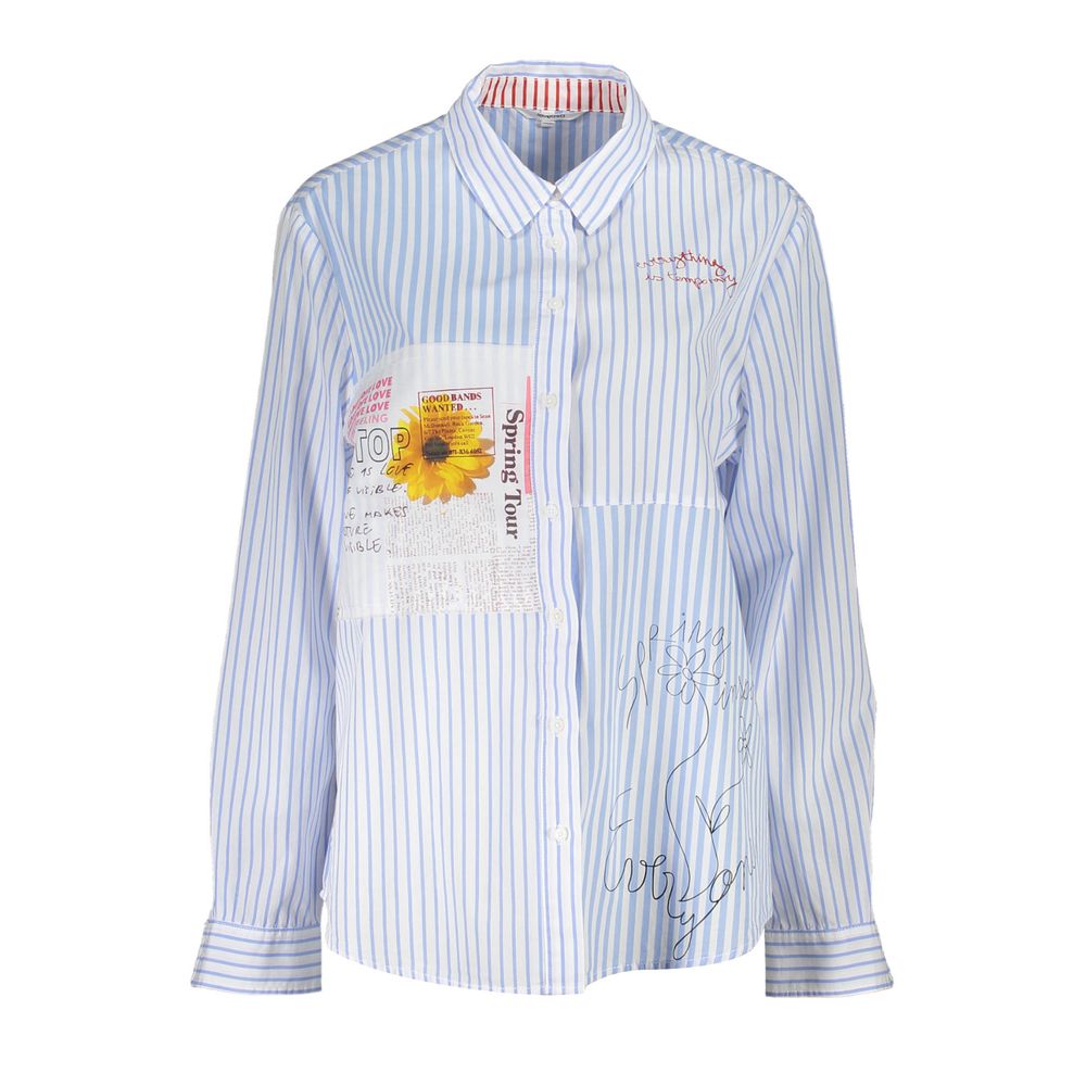 Desigual Blaues Viskose-Hemd