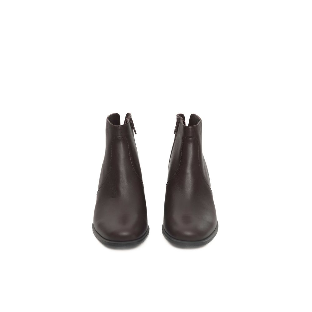 Cerruti 1881 Burgunderfarbenes Rindsleder Damenstiefel