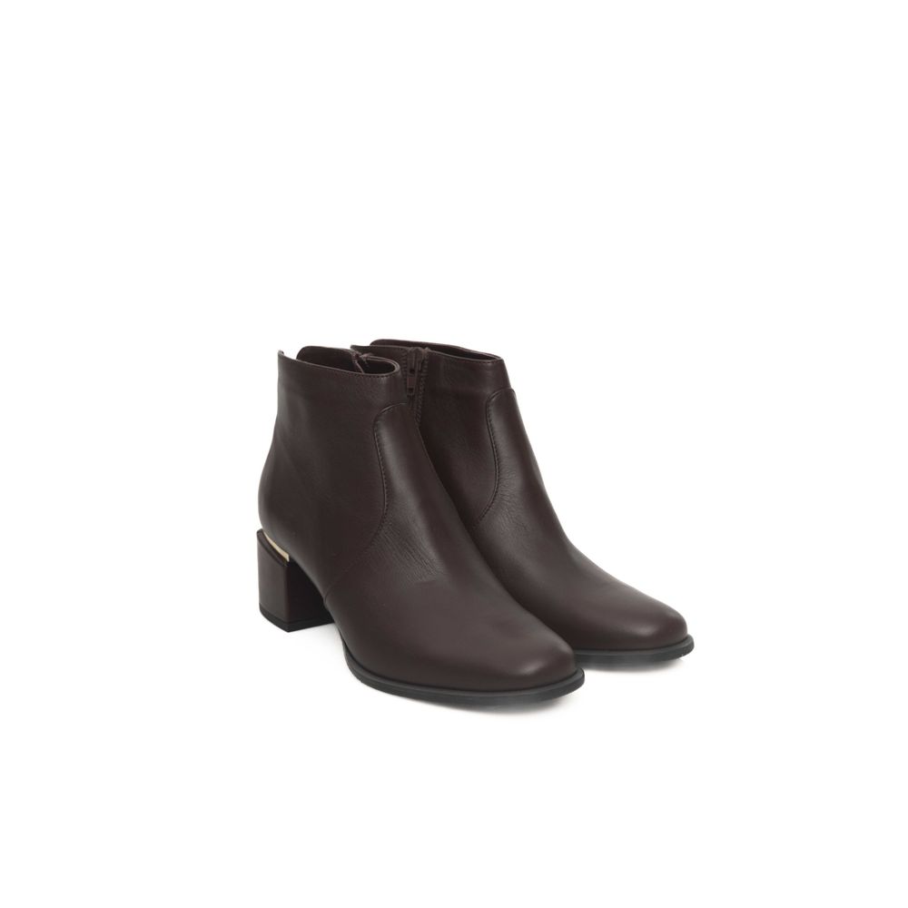 Cerruti 1881 Burgunderfarbenes Rindsleder Damenstiefel