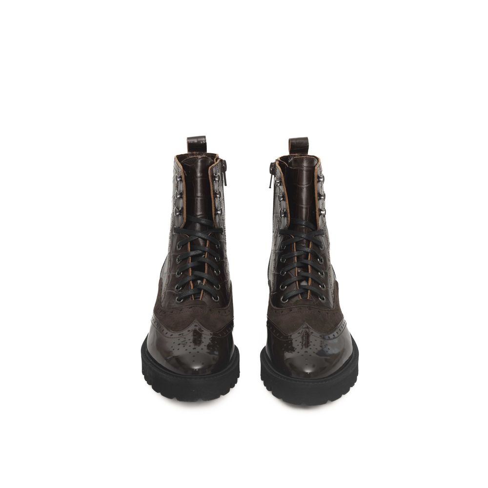 Cerruti 1881 Braunes Rindsleder Frauen Stiefel