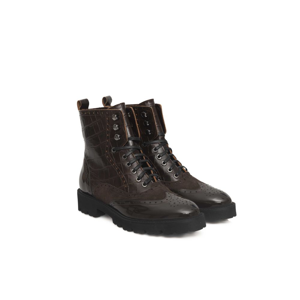 Cerruti 1881 Braunes Rindsleder Frauen Stiefel