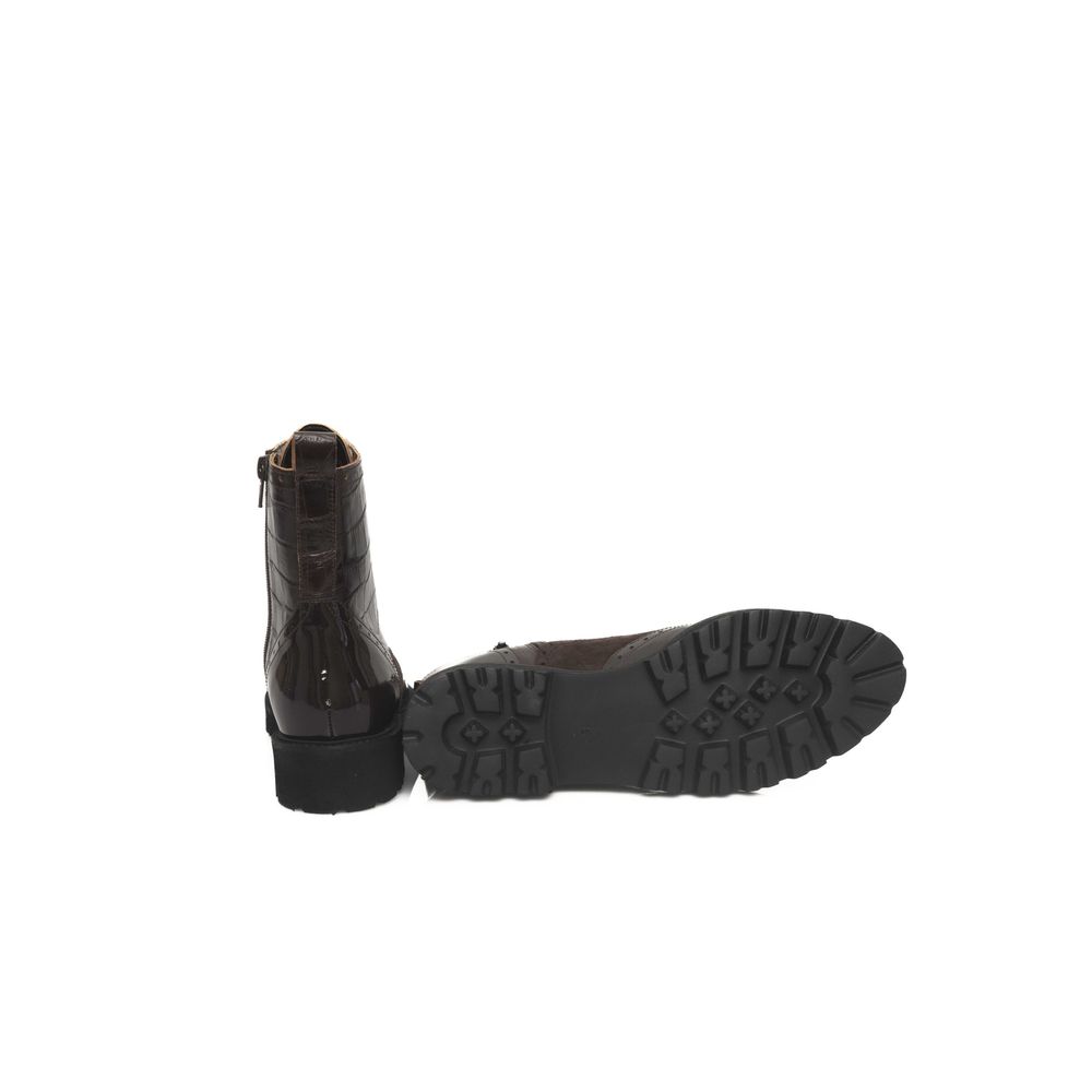 Cerruti 1881 Braunes Rindsleder Frauen Stiefel