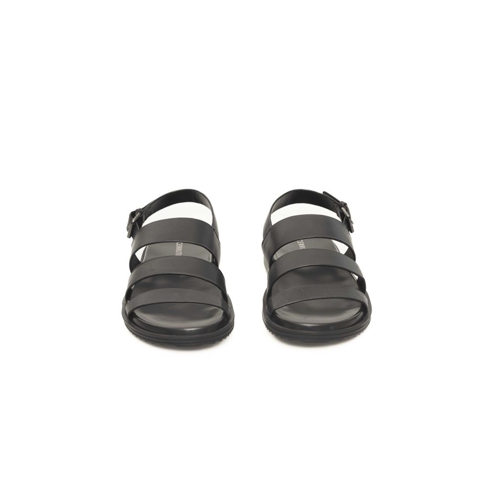 Cerruti 1881 Schwarze Leder Herren Sandale