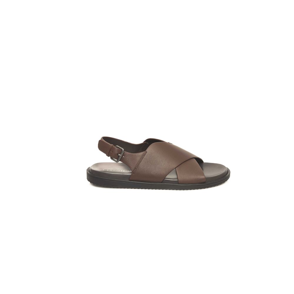 Cerruti 1881 Braune Rindsleder Herren Sandale