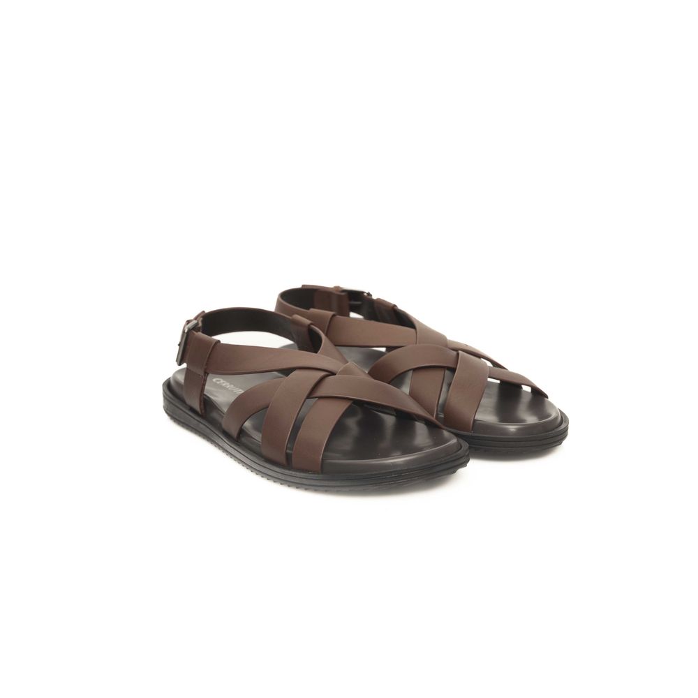 Cerruti 1881 Braune Rindsleder Herren Sandale