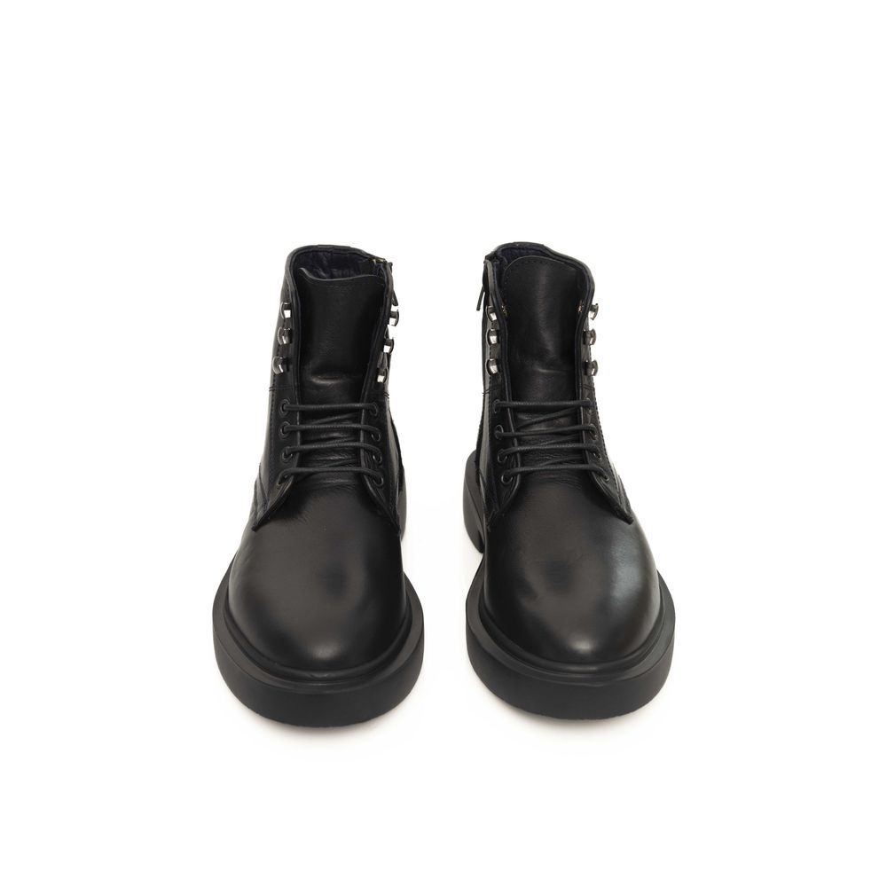 Cerruti 1881 Stiefel aus schwarzem Kalbsleder