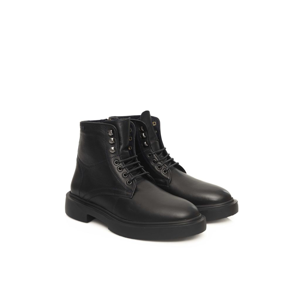 Cerruti 1881 Stiefel aus schwarzem Kalbsleder
