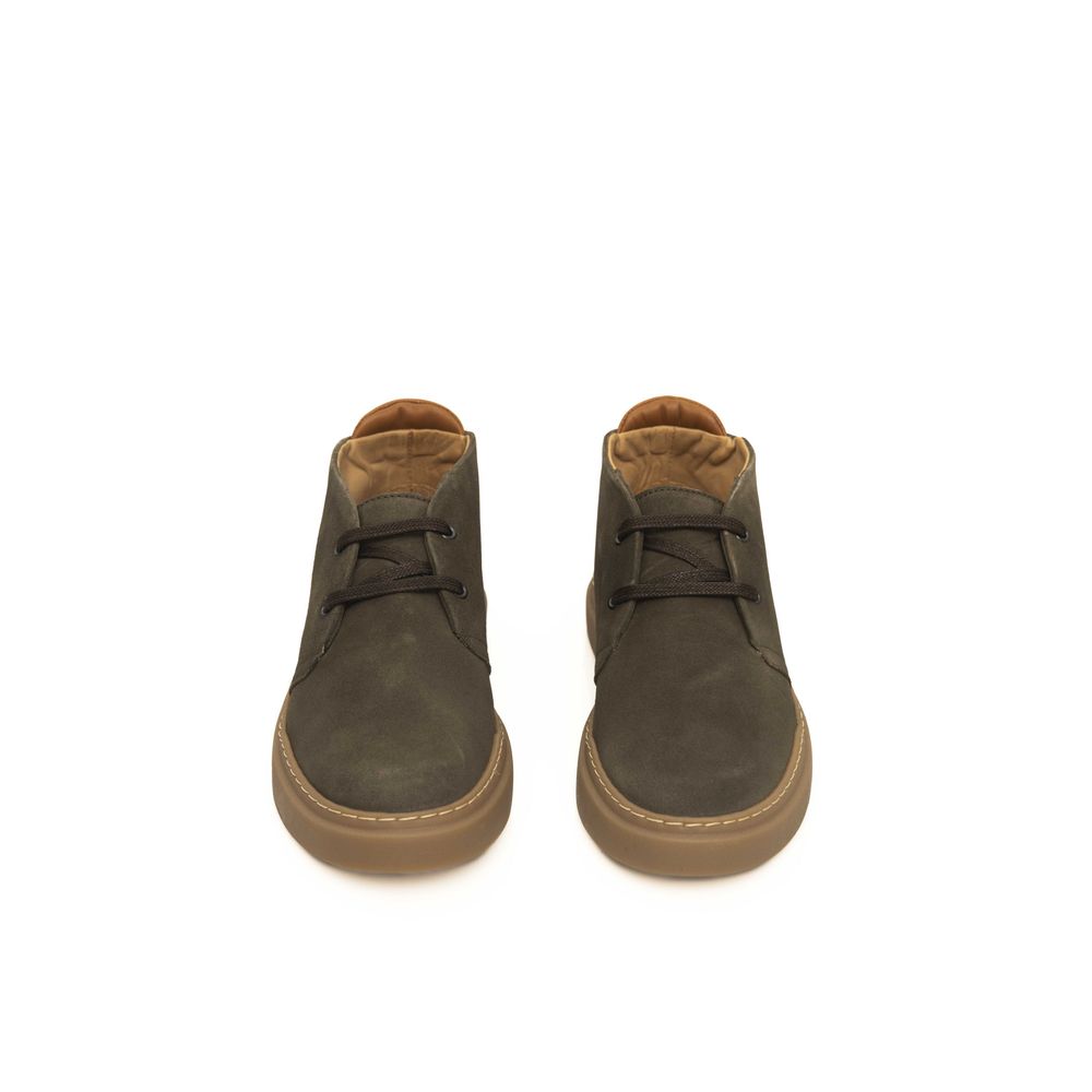 Cerruti 1881 Stiefel aus grünem Rindsleder