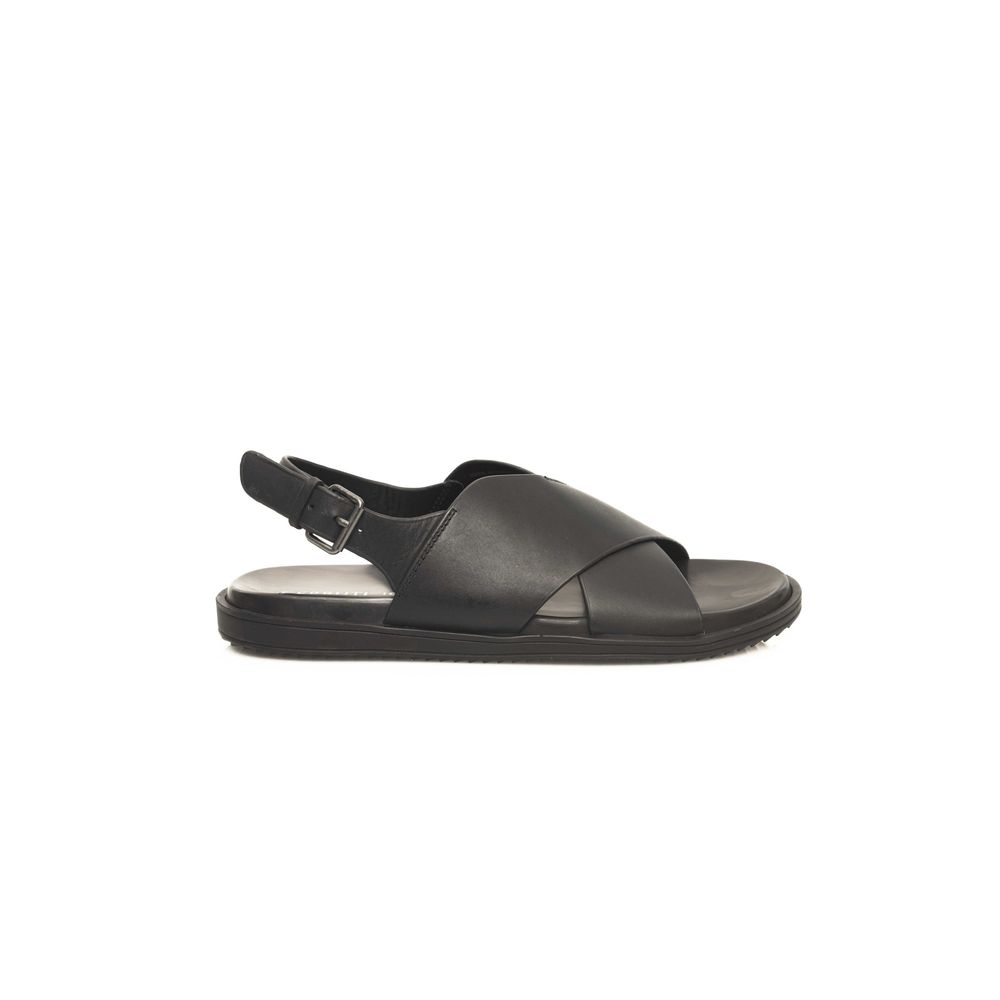Cerruti 1881 Schwarze Rindsleder-Sandale
