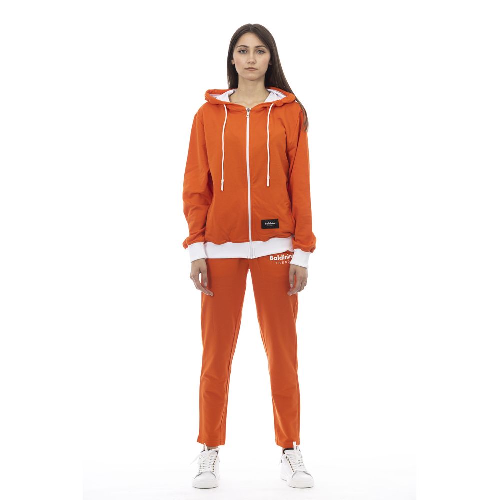 Baldinini Trend Orangefarbener Baumwoll-Trainingsanzug