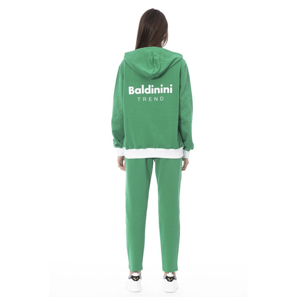 Baldinini Trend Grüner Baumwoll-Trainingsanzug