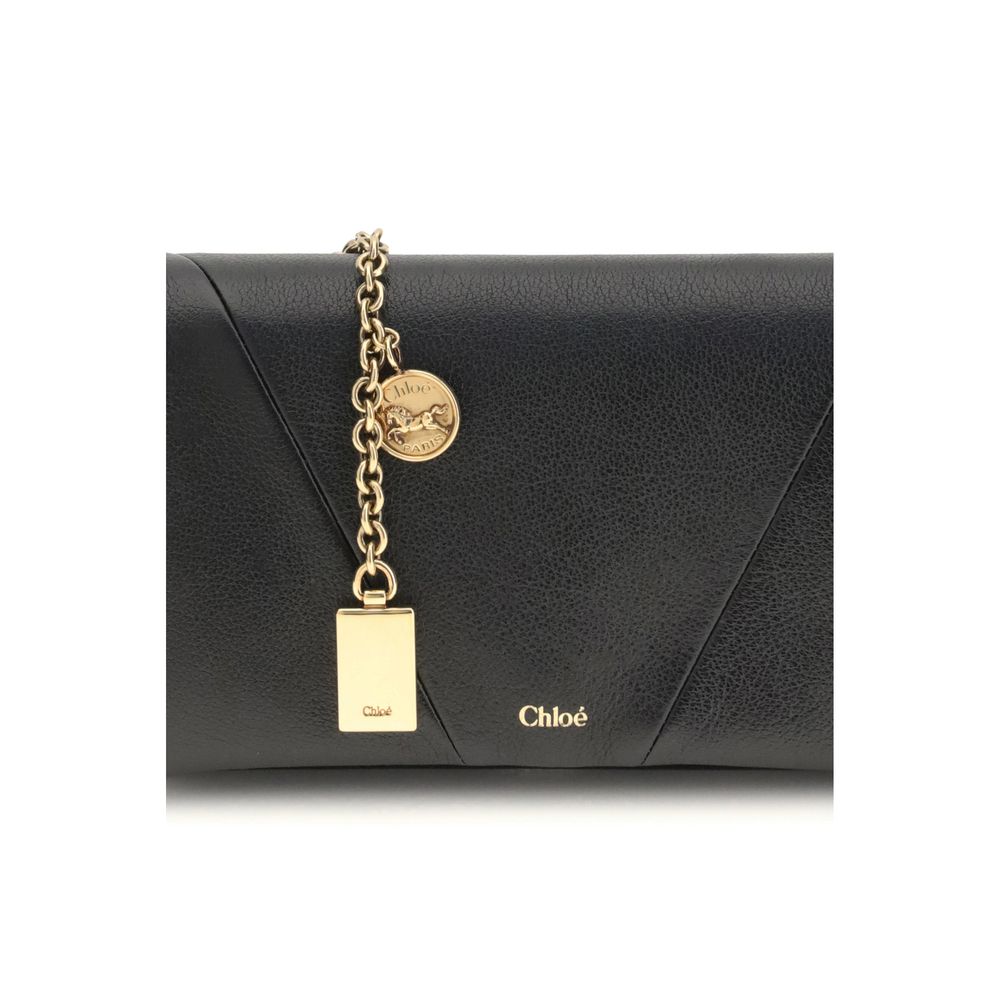 Chloé Spin Wallet mit Klappe und Kette