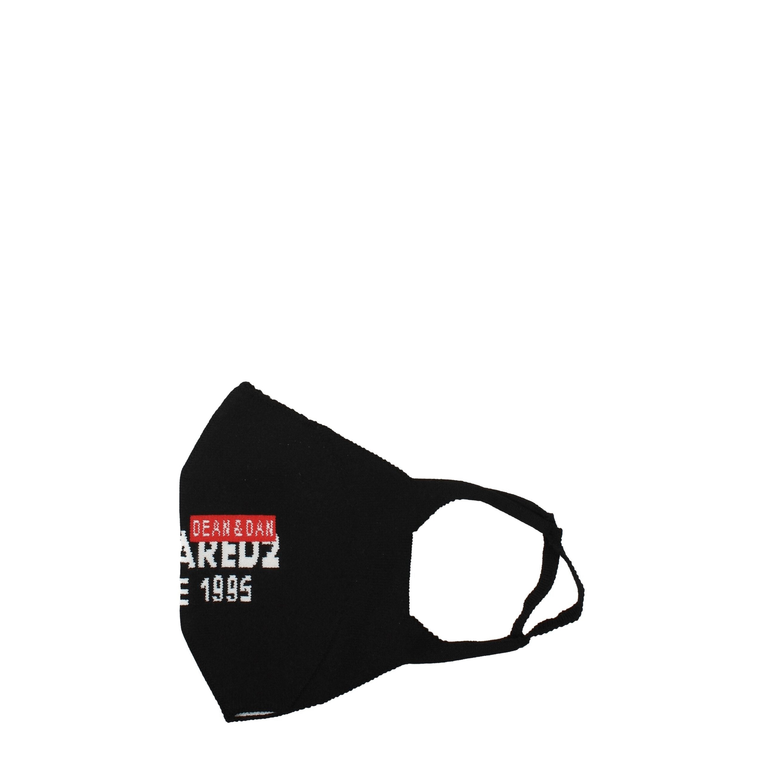 Dsquared² Schwarze Polipropilene Gesichtsmasken