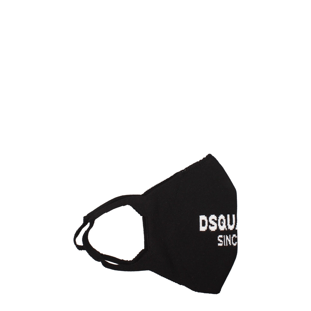 Dsquared² Schwarze Polipropilene Gesichtsmasken