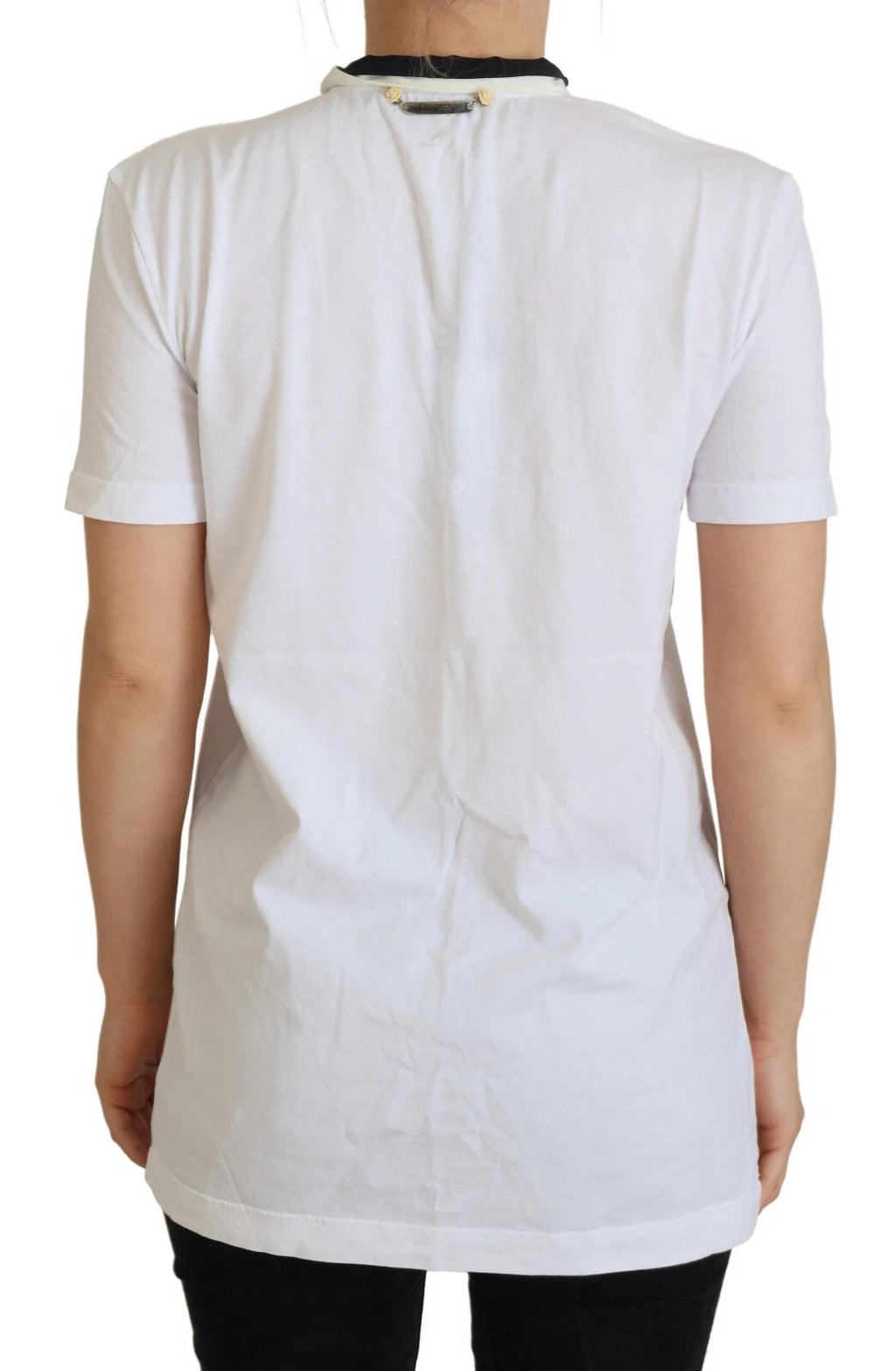 Dolce & Gabbana Weißes Baumwoll-Top mit LOVE-Aufdruck Bluse T-Shirt