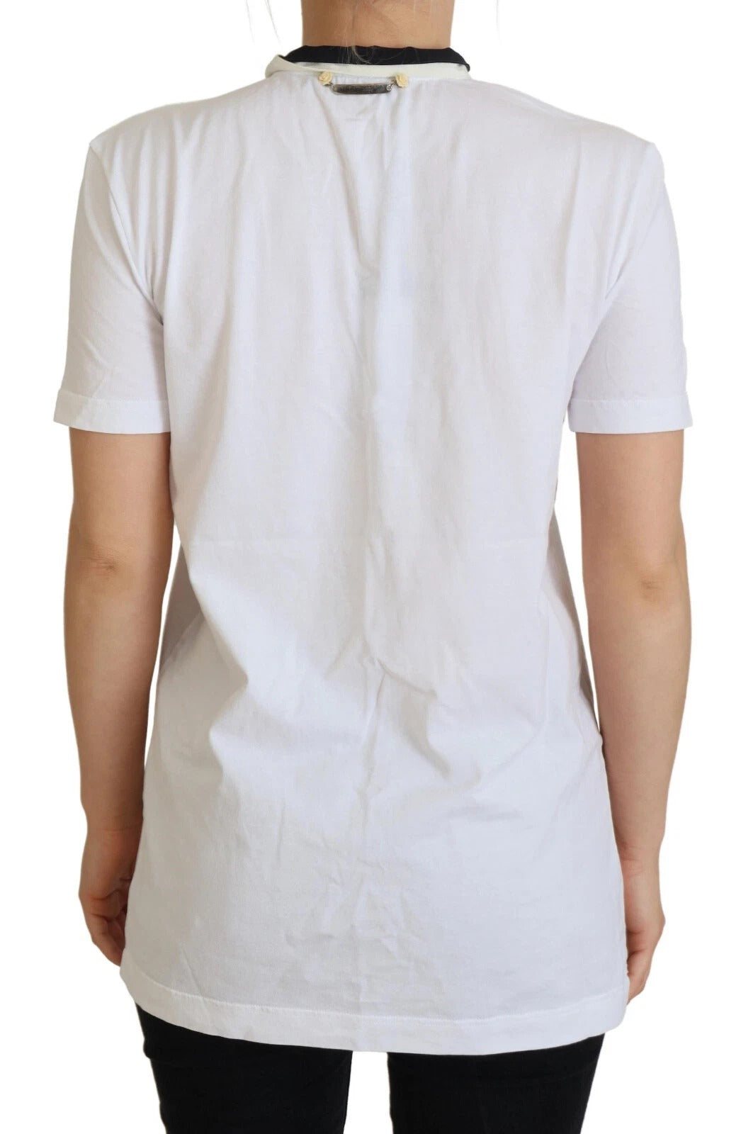 Dolce & Gabbana Weißes Baumwoll-Top mit LOVE-Aufdruck Bluse T-Shirt